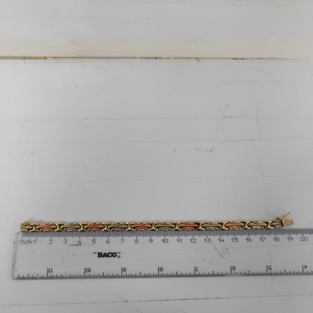 PULSERA ORO, ORO COMBINADO 14 K 9.9 GRMS (SEMINUEVO)