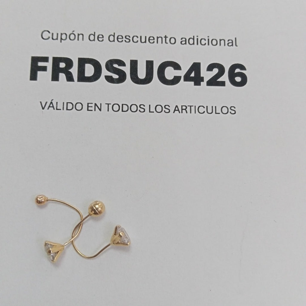 ARETES PAR ORO 10 K 0.6 GRMS (SEMINUEVO)