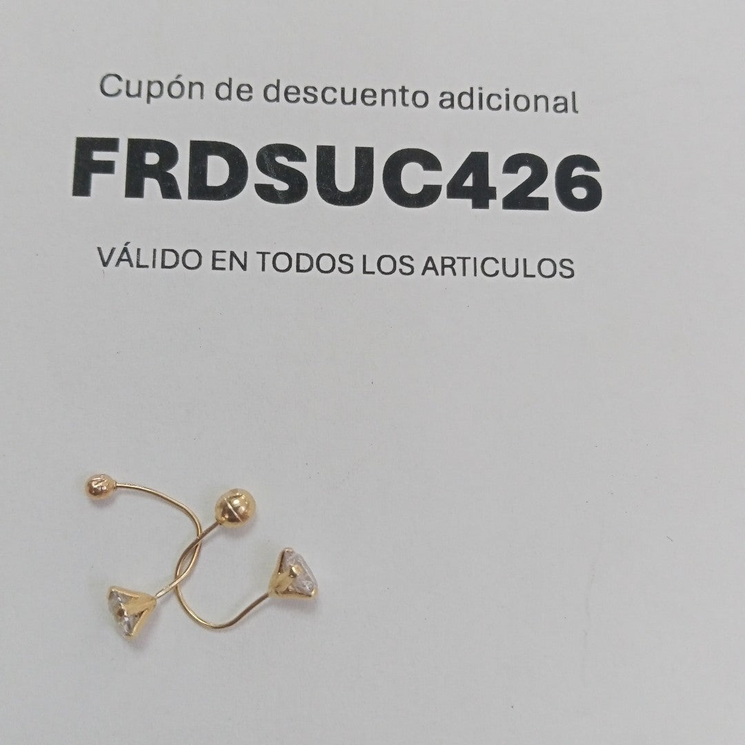 ARETES PAR ORO 10 K 0.6 GRMS (SEMINUEVO)