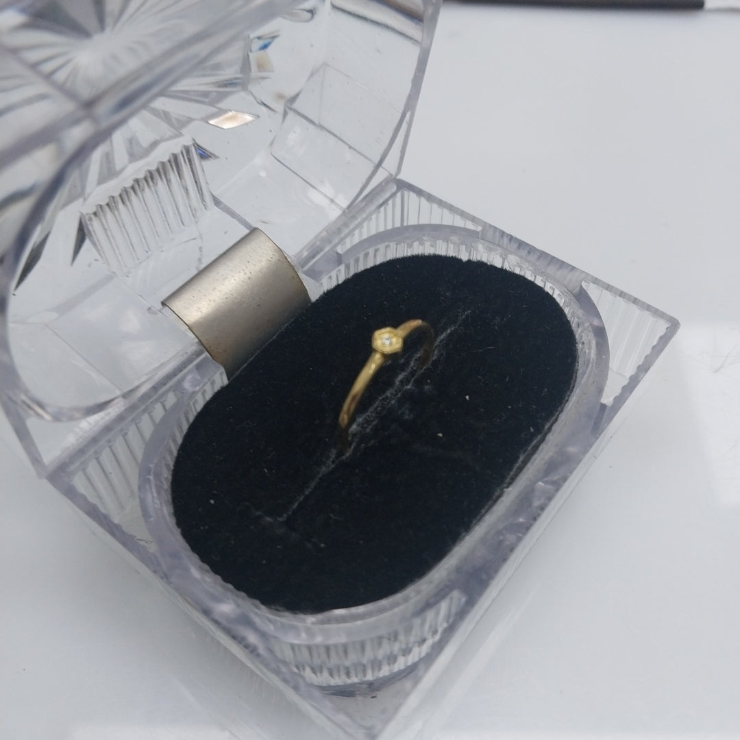 ANILLOS C/CIRCONIA ORO 10K TALLA 6 0.9 GR (NUEVO)