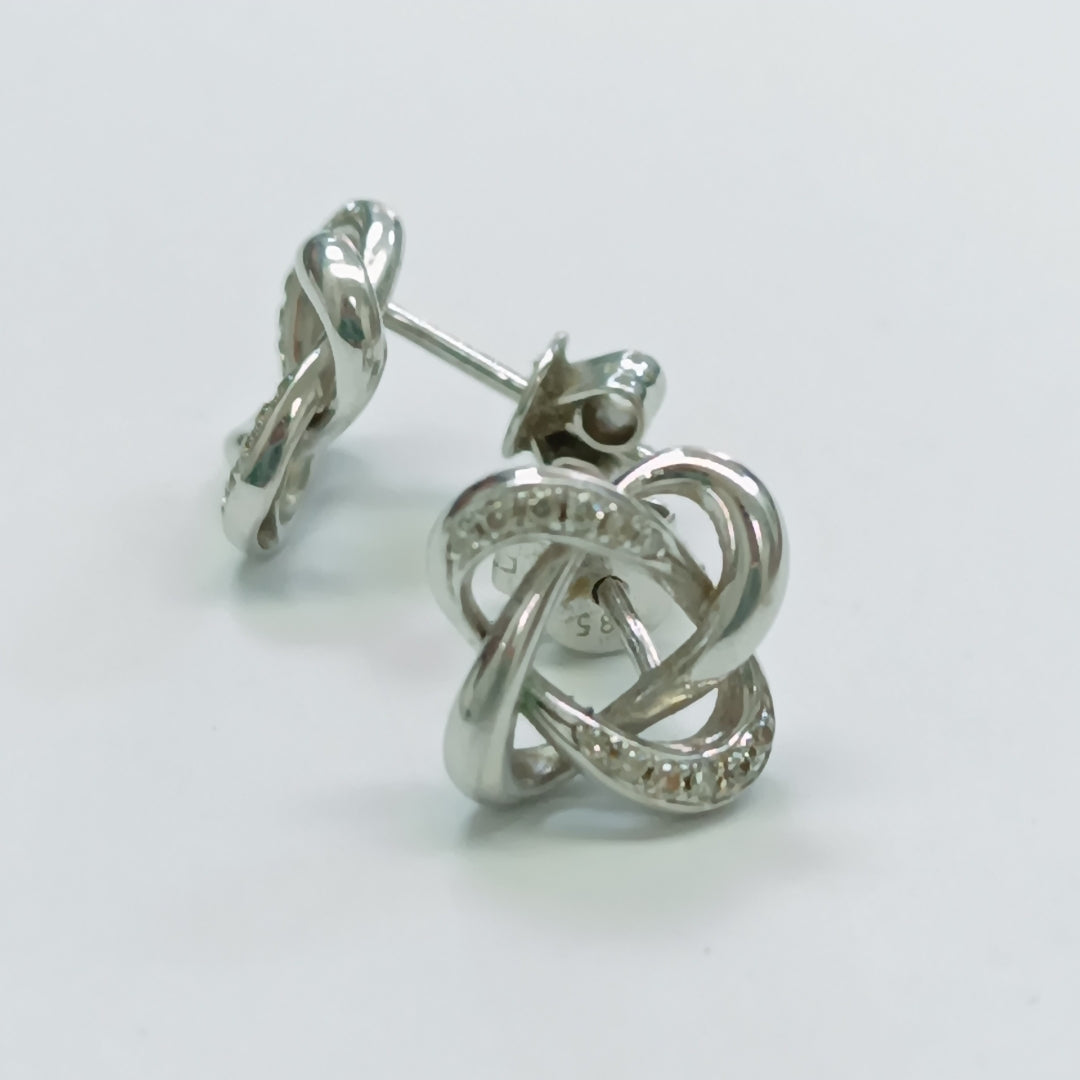ARETES PAR ORO,ORO BLANCO 14 K 2,60 GRMS (SEMINUEVO)