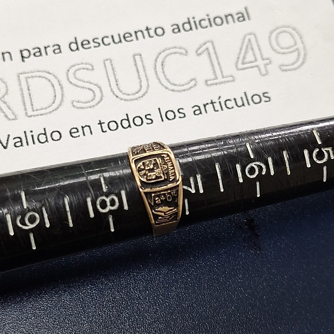 ANILLO DE GRADUACIÓN ORO 8 K 2.3 GRMS (SEMINUEVO)