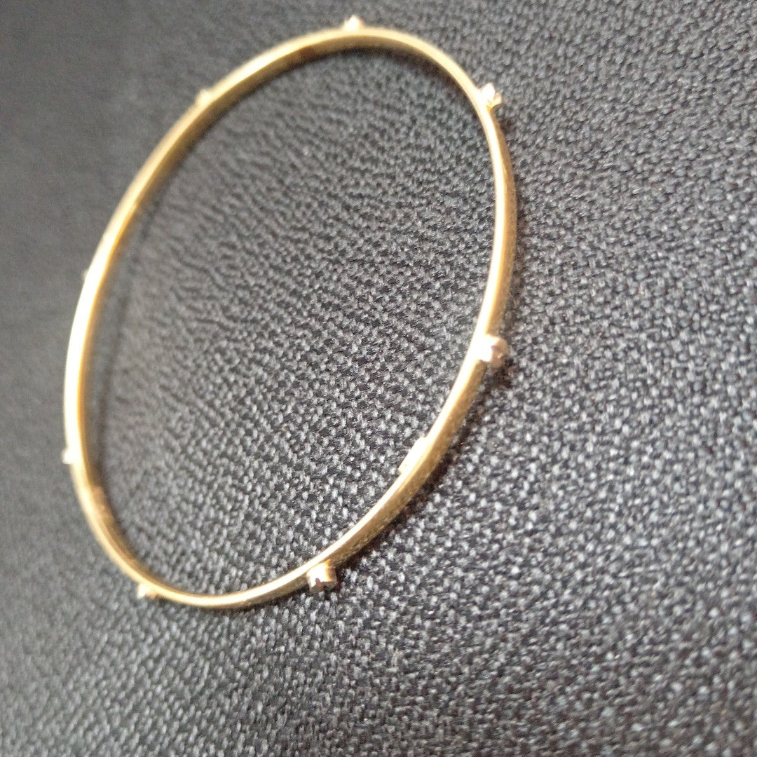 PULSERA RIGIDA ORO COMBINADO 14 K 5.4 GRMS (SEMINUEVO)