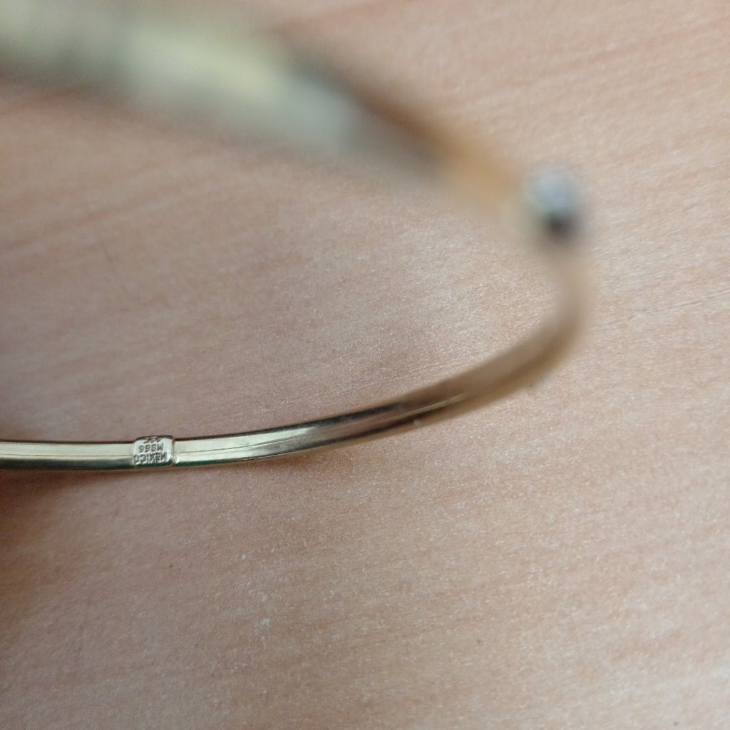PULSERA RIGIDA ORO COMBINADO 14 K 5.3 GRMS (SEMINUEVO)