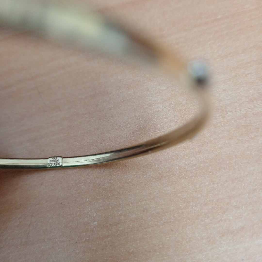 PULSERA RIGIDA ORO COMBINADO 14 K 5.3 GRMS (SEMINUEVO)