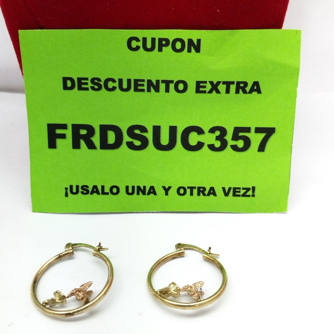 ARRACADAS PAR ORO 10 K 3.9 GRMS (SEMINUEVO)
