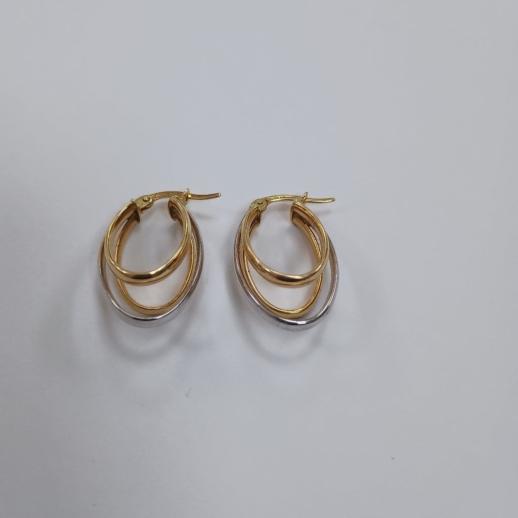 ARETES PAR ORO,RODIADO 14 K 2,60 GRMS (SEMINUEVO)