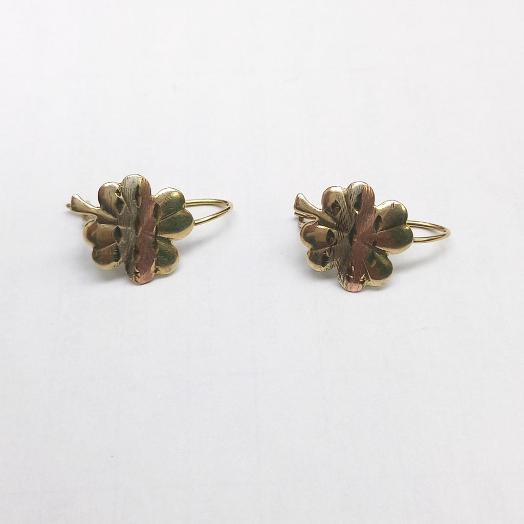 ARETES PAR ORO, ORO COMBINADO 10 K 1.1 GRMS (SEMINUEVO)