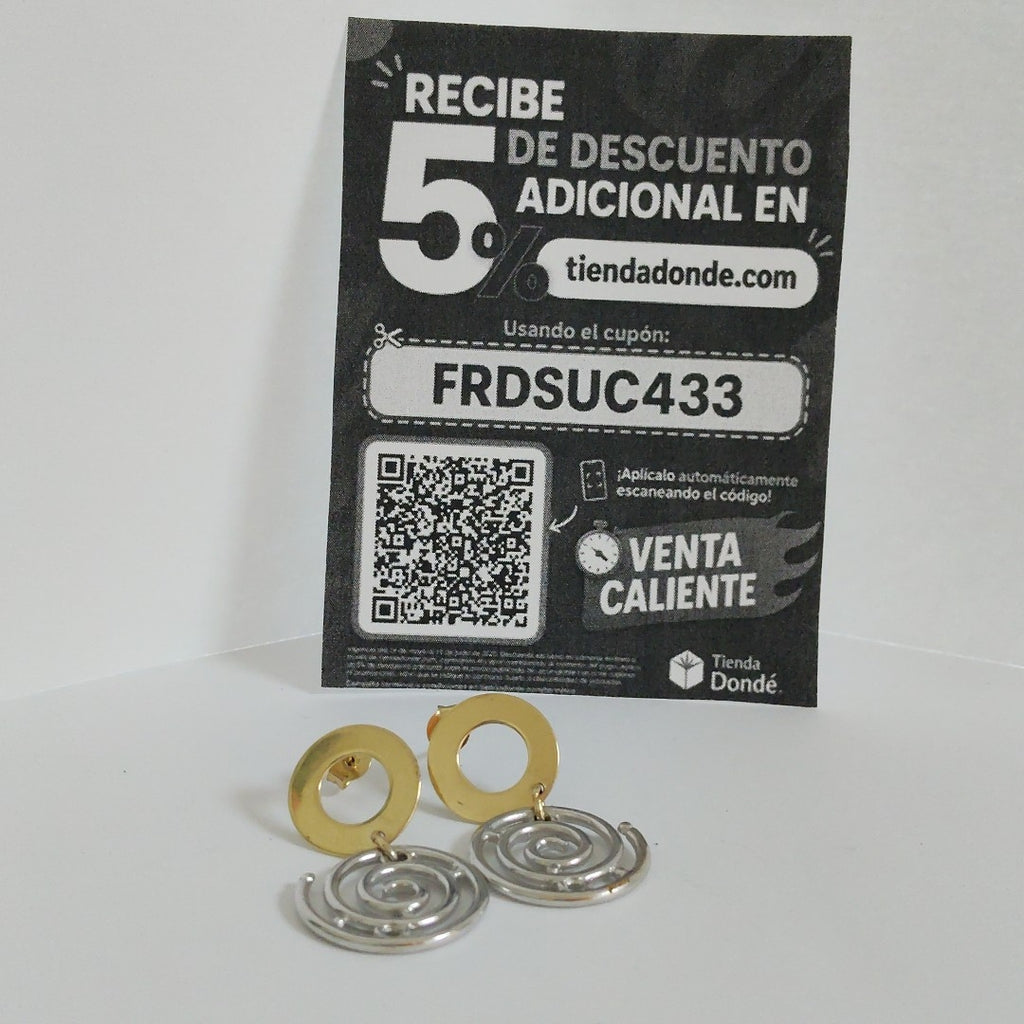 BROQUELES PAR ORO, ORO COMBINADO 14 K 6 GRMS (SEMINUEVO)