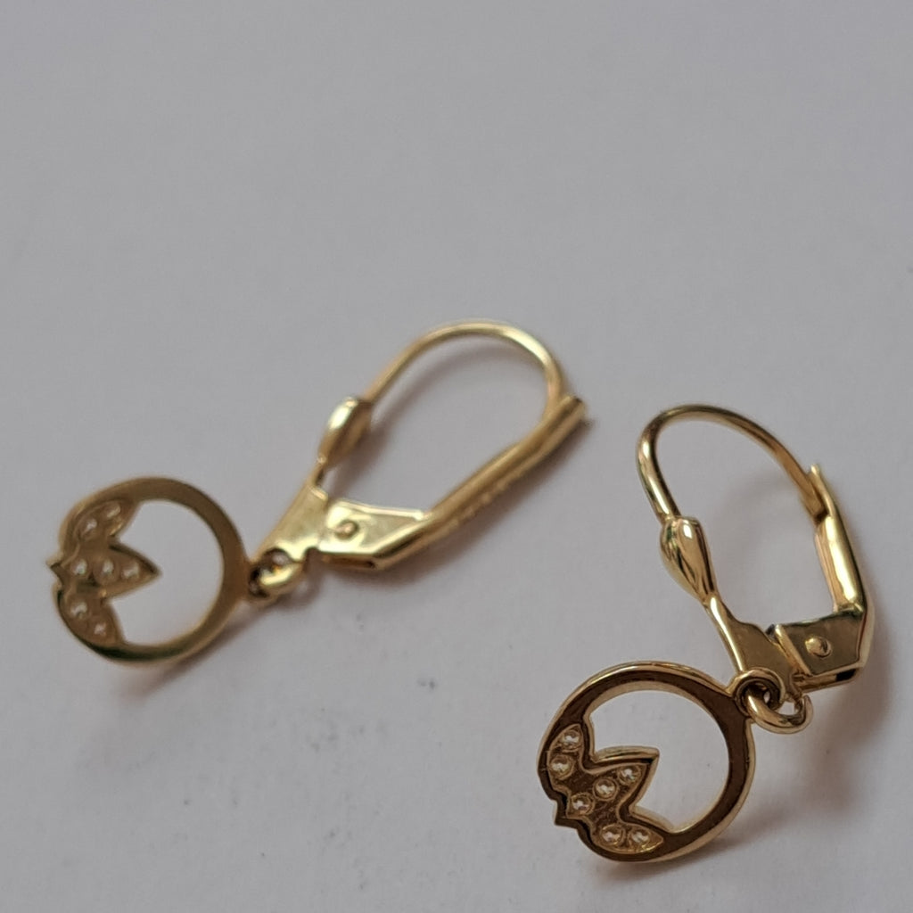 ARRACADAS PAR ORO 14 K 2,00 GRMS (SEMINUEVO)