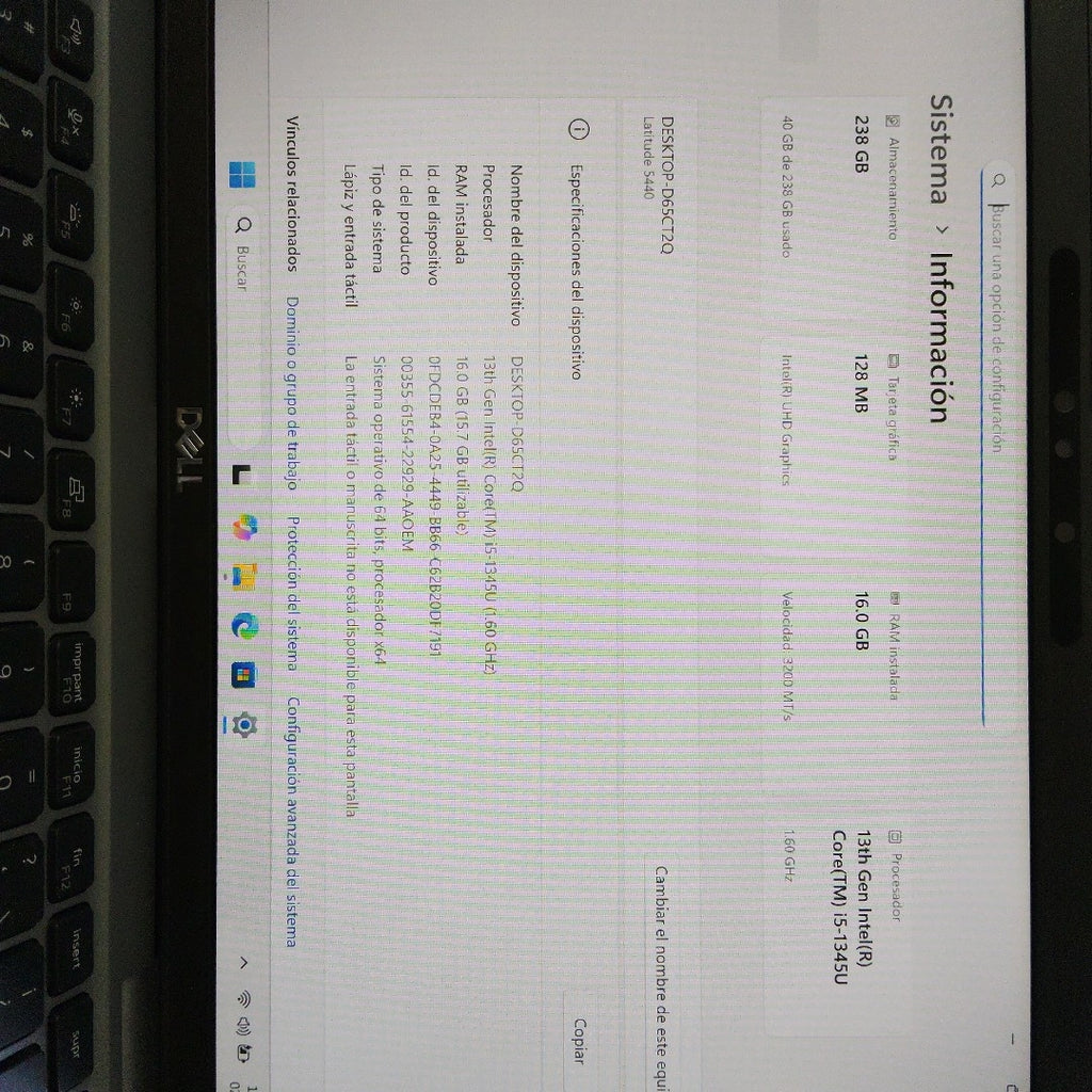 LAPTOP DELL LATITUDE 5440 (2023) 256 GB SSD 16 GB RAM