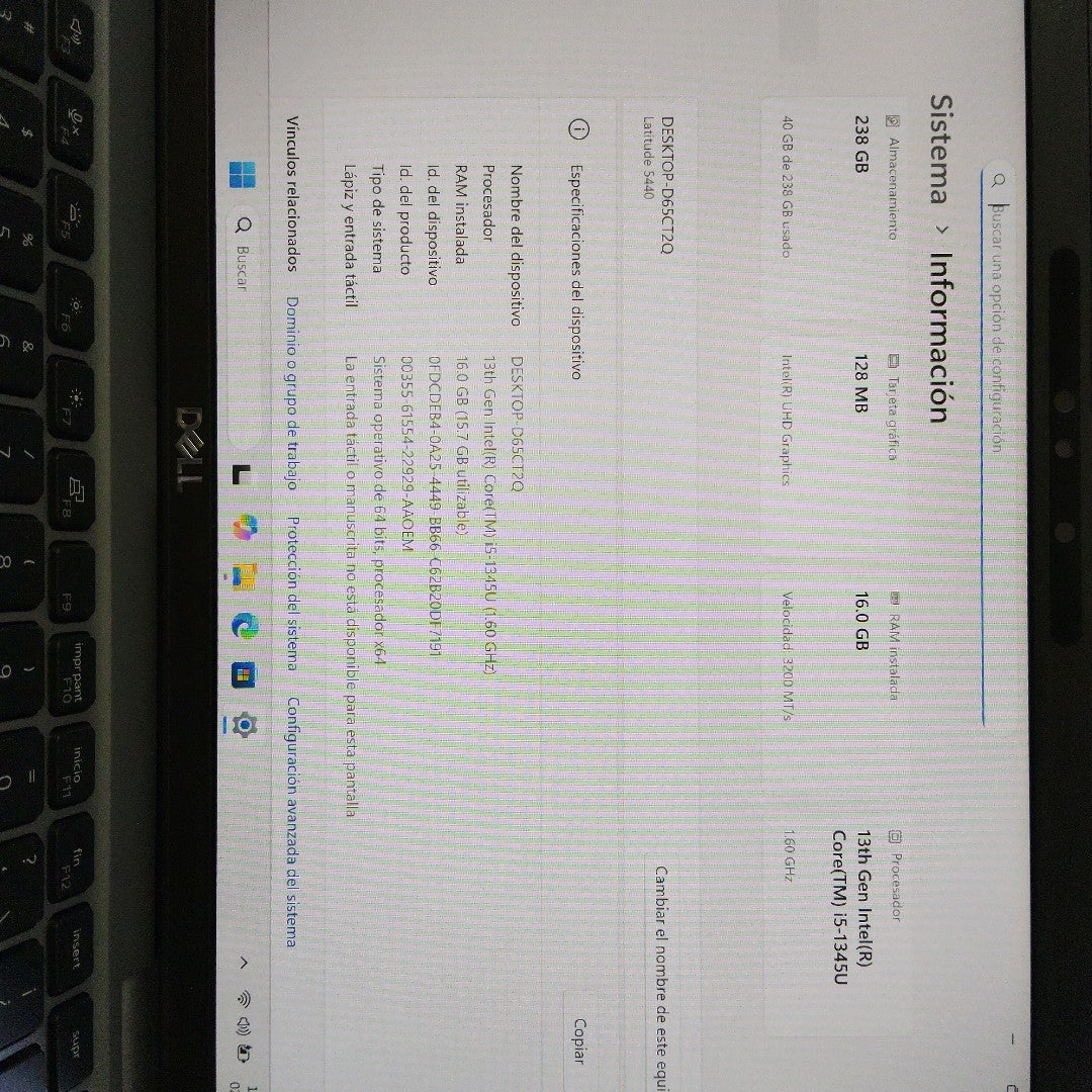 LAPTOP DELL LATITUDE 5440 (2023) 256 GB SSD 16 GB RAM