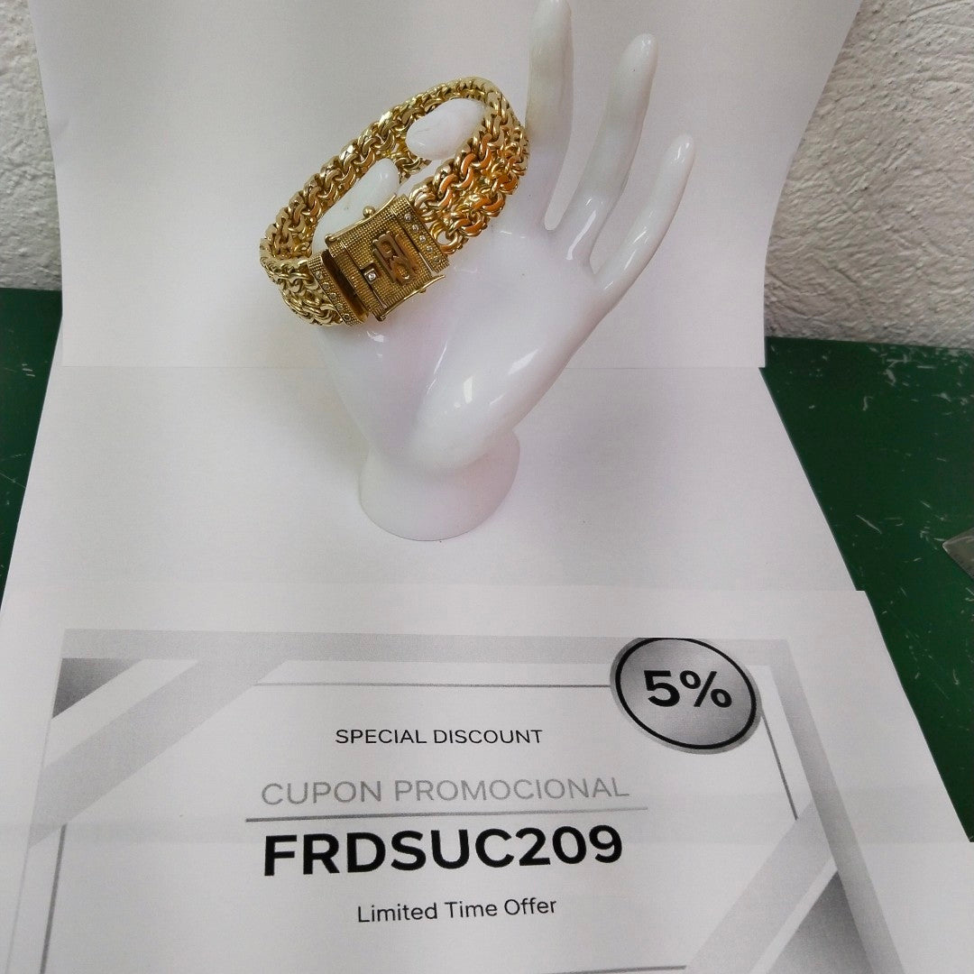 PULSERA ORO 14 K 155.6 GRMS (SEMINUEVO)