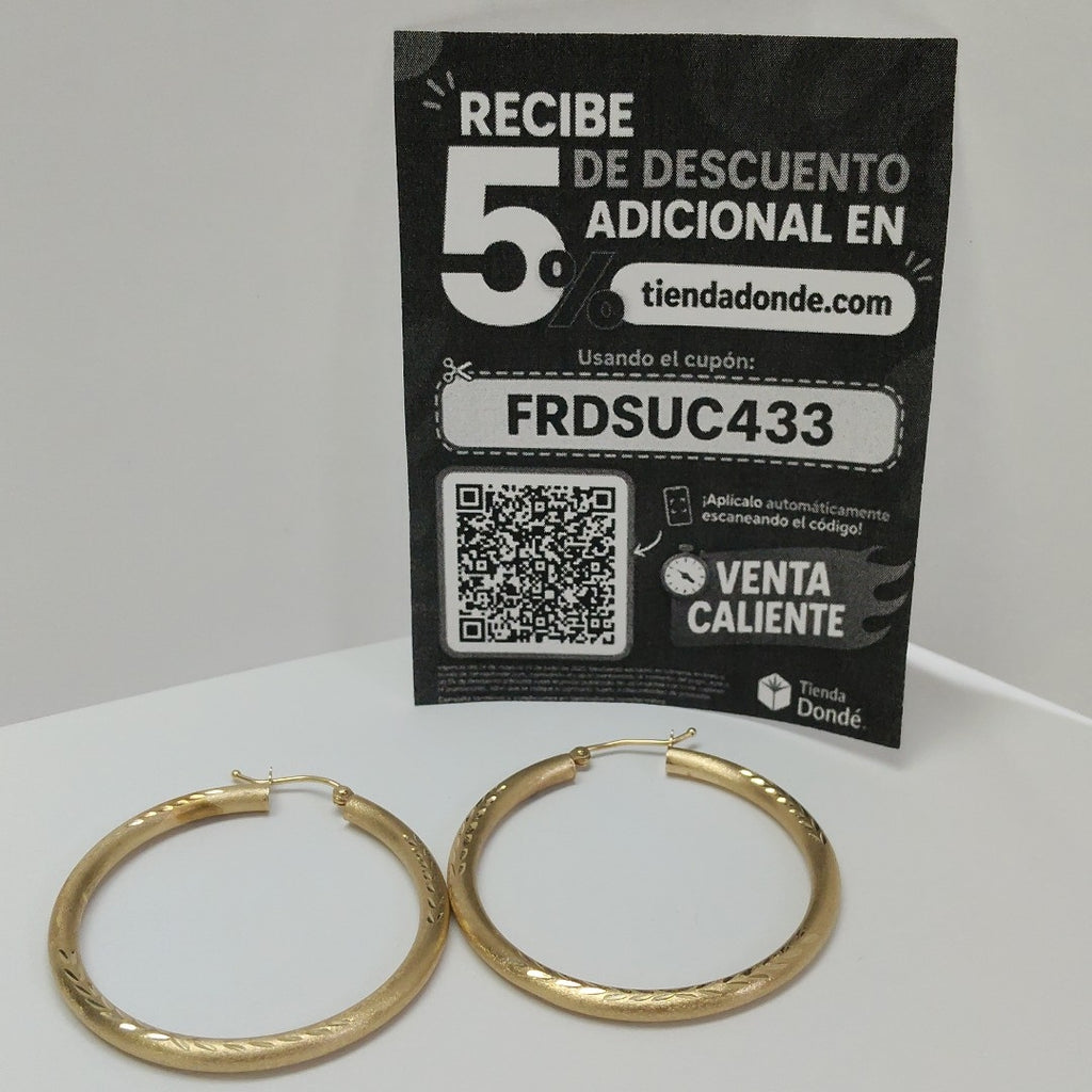 ARRACADAS PAR ORO 14 K 2.5 GRMS (SEMINUEVO)