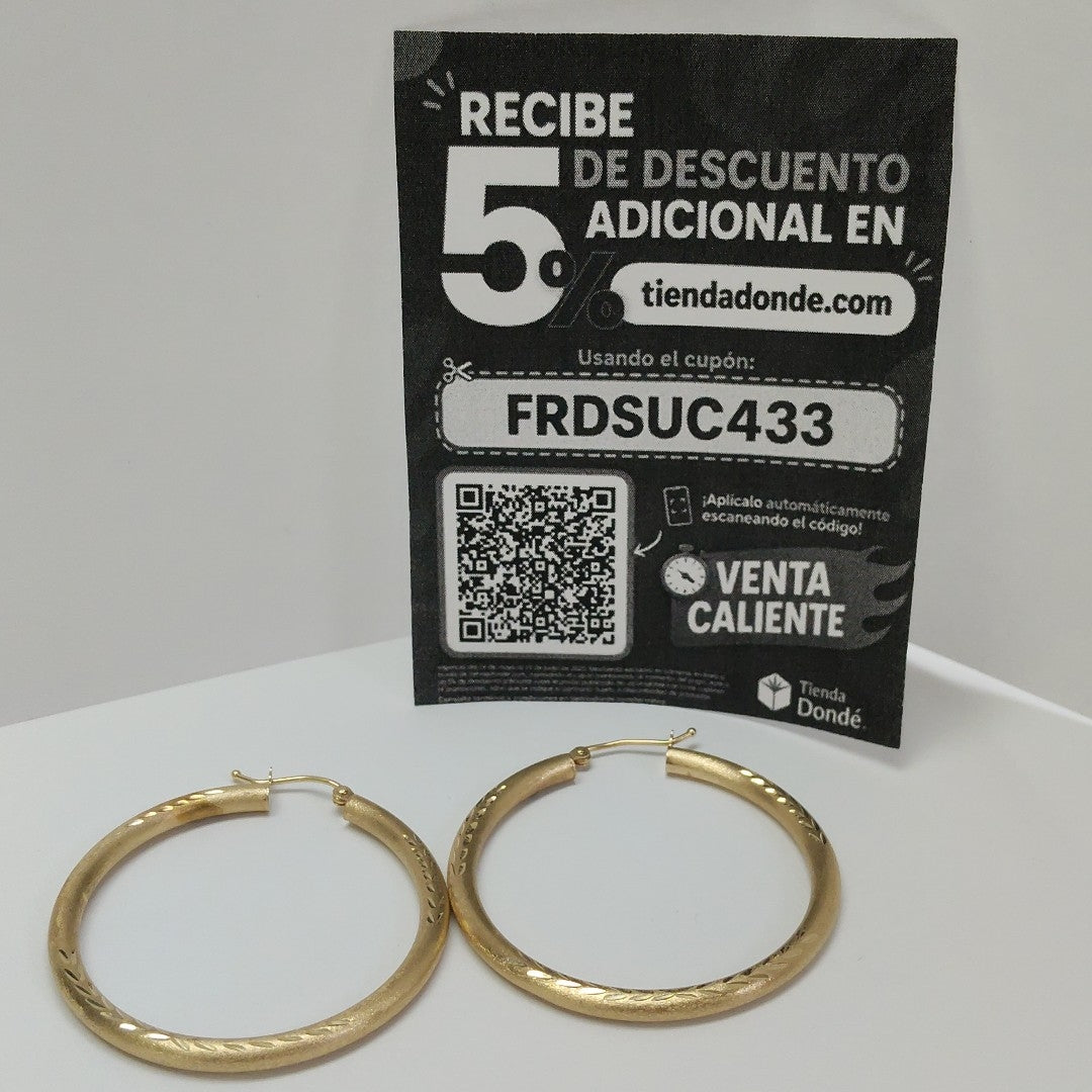 ARRACADAS PAR ORO 14 K 2.5 GRMS (SEMINUEVO)