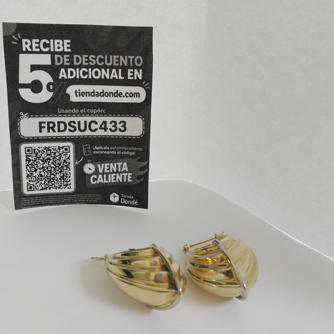 ARRACADAS PAR ORO 14 K 15.4 GRMS (SEMINUEVO)