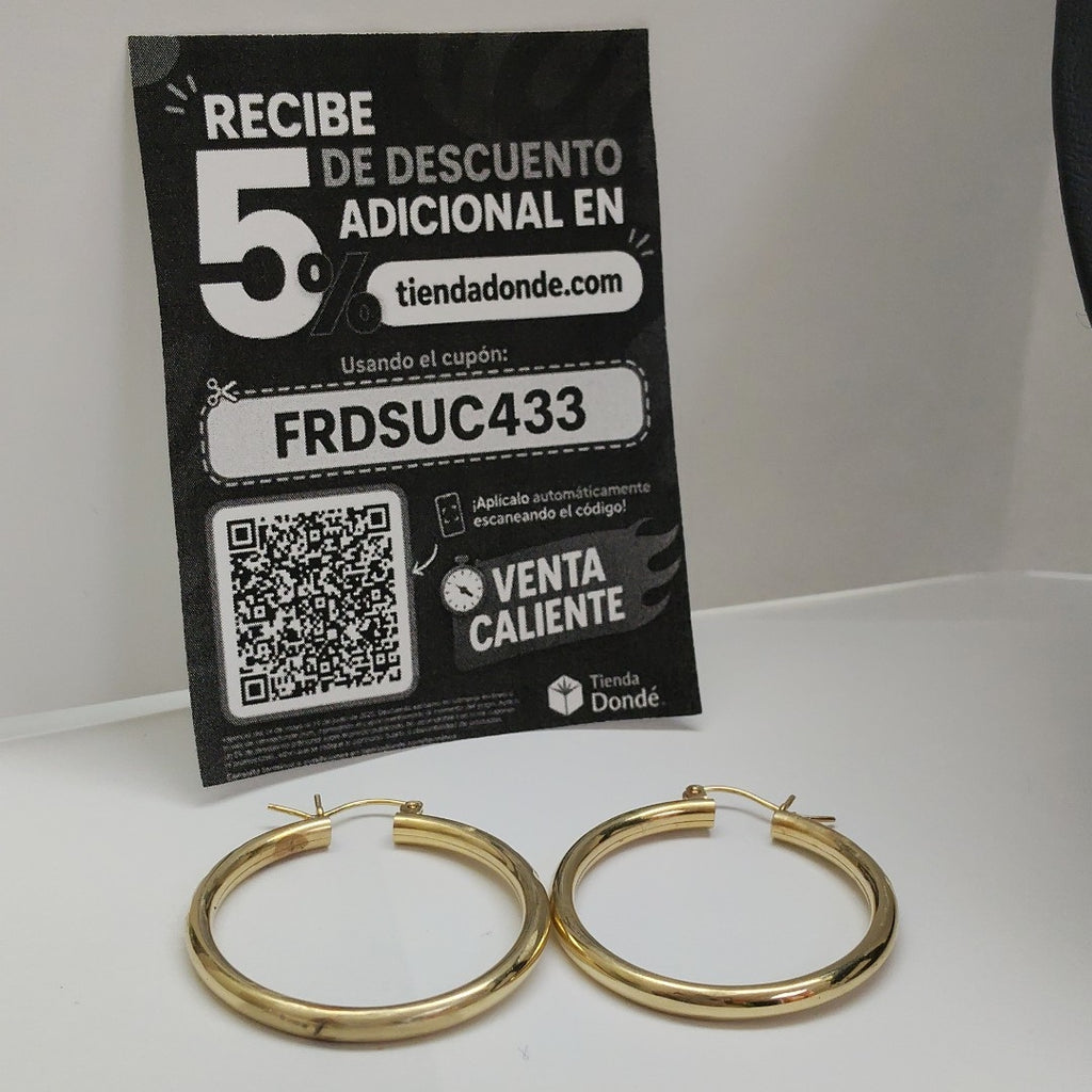ARRACADAS PAR ORO 14 K 4.7 GRMS (SEMINUEVO)