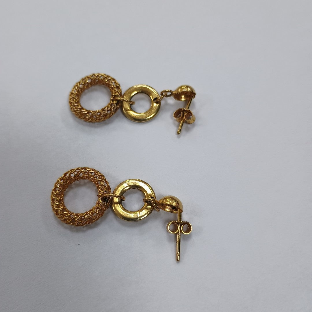 ARETES PAR ORO 14 K 3 GRMS (SEMINUEVO)