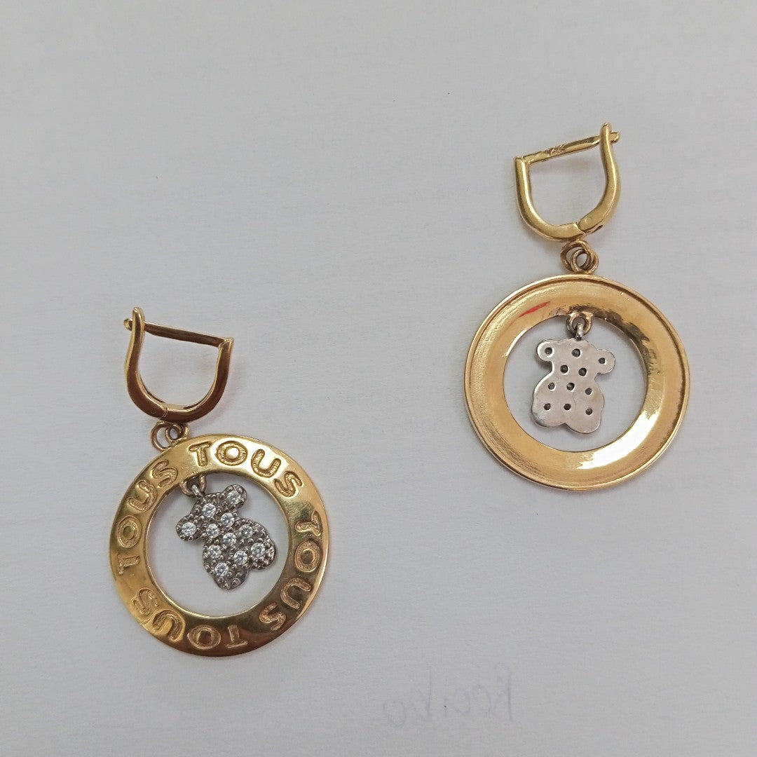 ARETES PAR ORO 14 K 10.2 GRMS (SEMINUEVO)