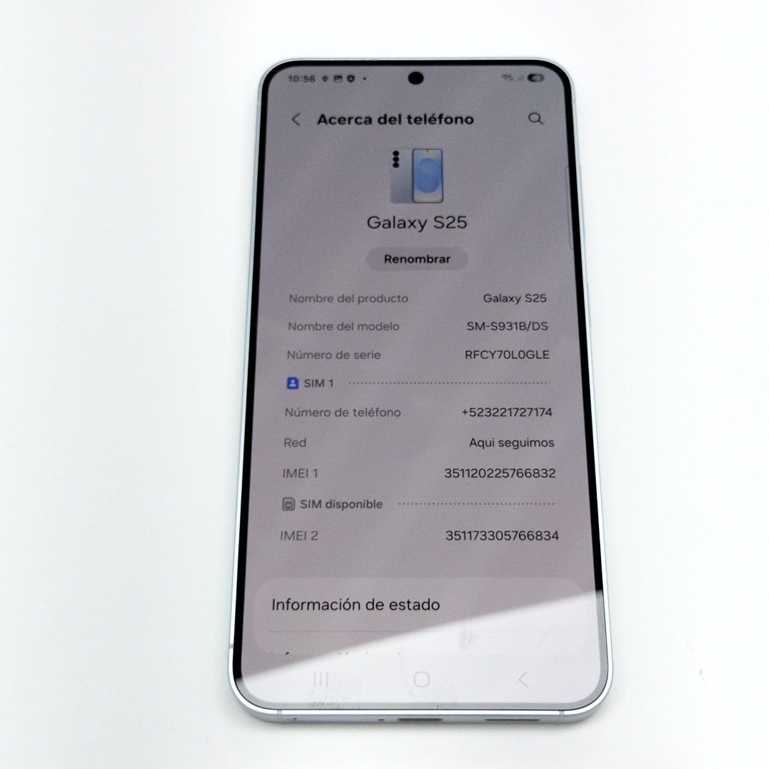 CELULAR SAMSUNG GALAXY S25 SM-S931B (2025) 256 GB 12 GB RAM (SEMINUEVO)