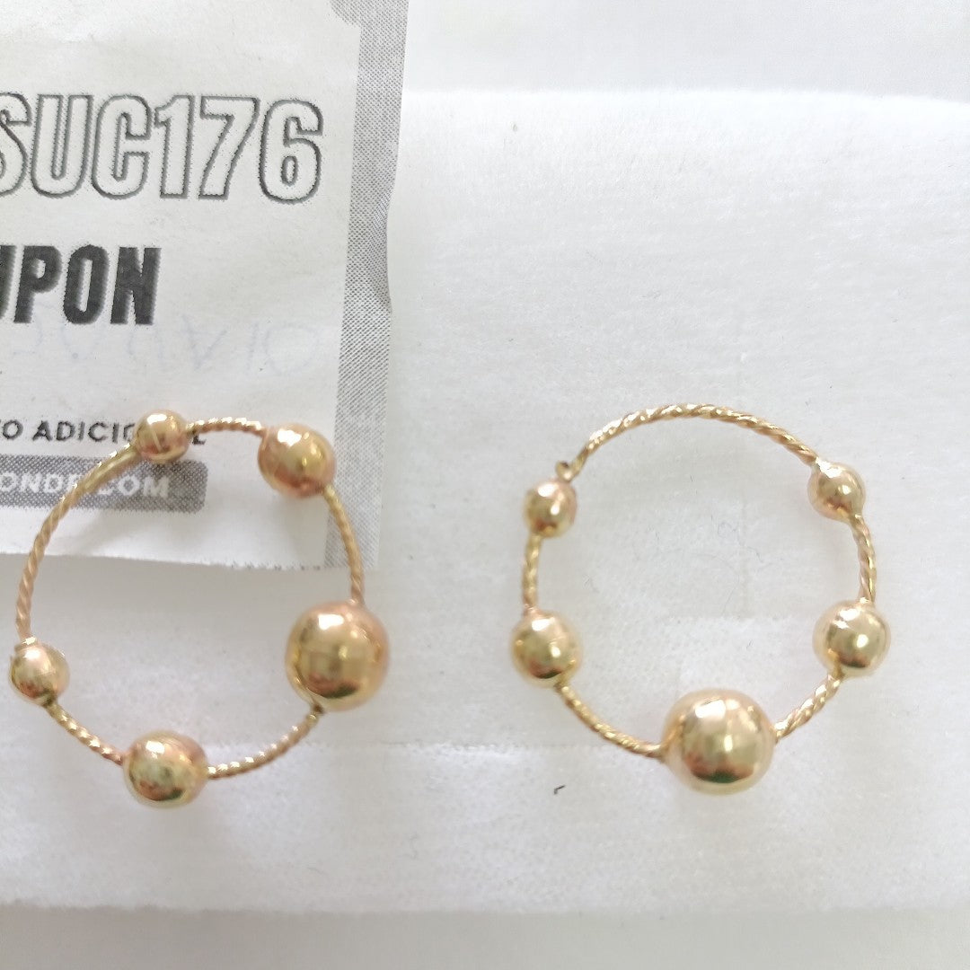 ARRACADAS PAR ORO 10 K 1.6 GRMS (SEMINUEVO)