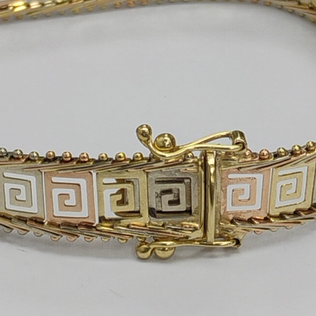 PULSERA ORO COMBINADO 14 K 10.9 GRMS (SEMINUEVO)