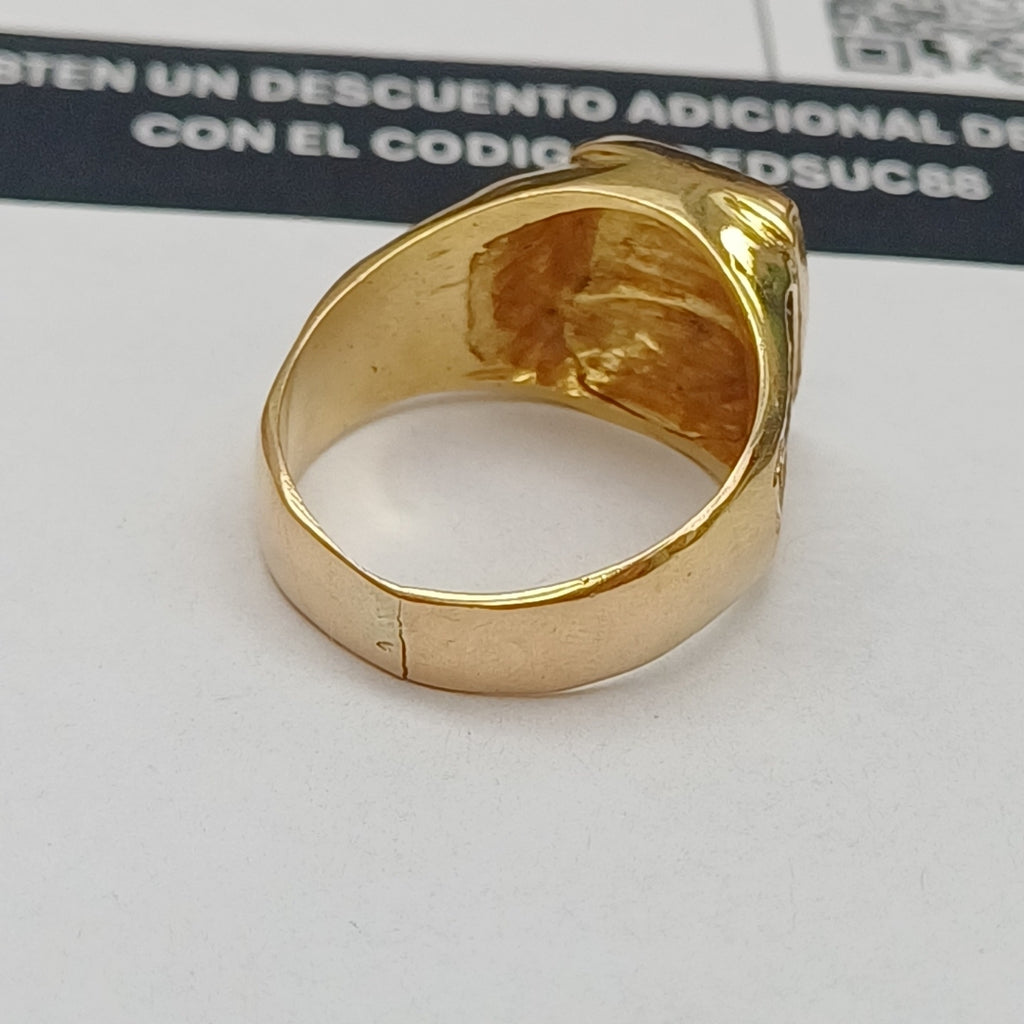 ANILLO DE GRADUACIÓN ORO 10 K 7.6 GRMS (SEMINUEVO)