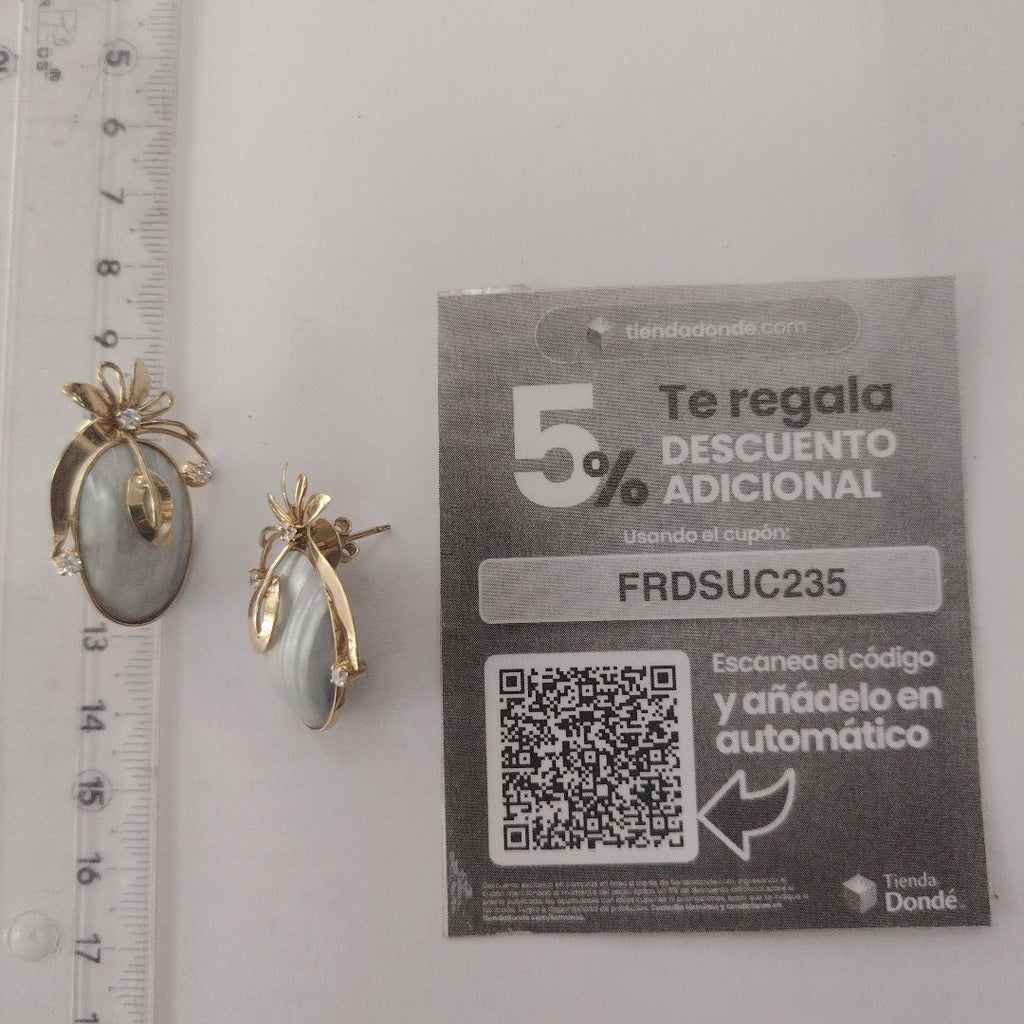 ARETES PAR ORO 10 K 8,00 GRMS (SEMINUEVO)