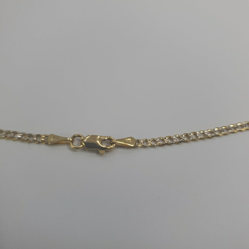 CADENAS BARBADA DIAMANTADA ORO 14K 60 CM 6.2 GR (NUEVO)
