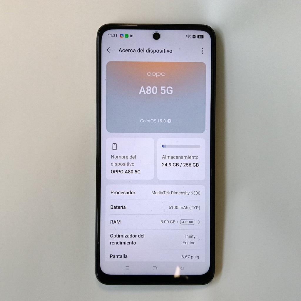 CELULAR OPPO A80 5G CPH2639 (2024) 256 GB 8 GB RAM (SEMINUEVO)
