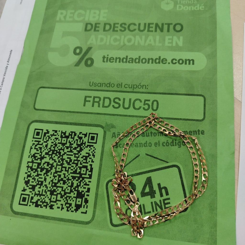 CADENA ORO 14 K 21.6 GRMS (SEMINUEVO)