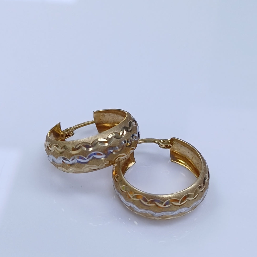 ARRACADAS PAR ORO 14 K 3.6 GRMS (SEMINUEVO)