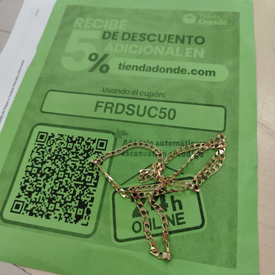 CADENA ORO 14 K 21.5 GRMS (SEMINUEVO)
