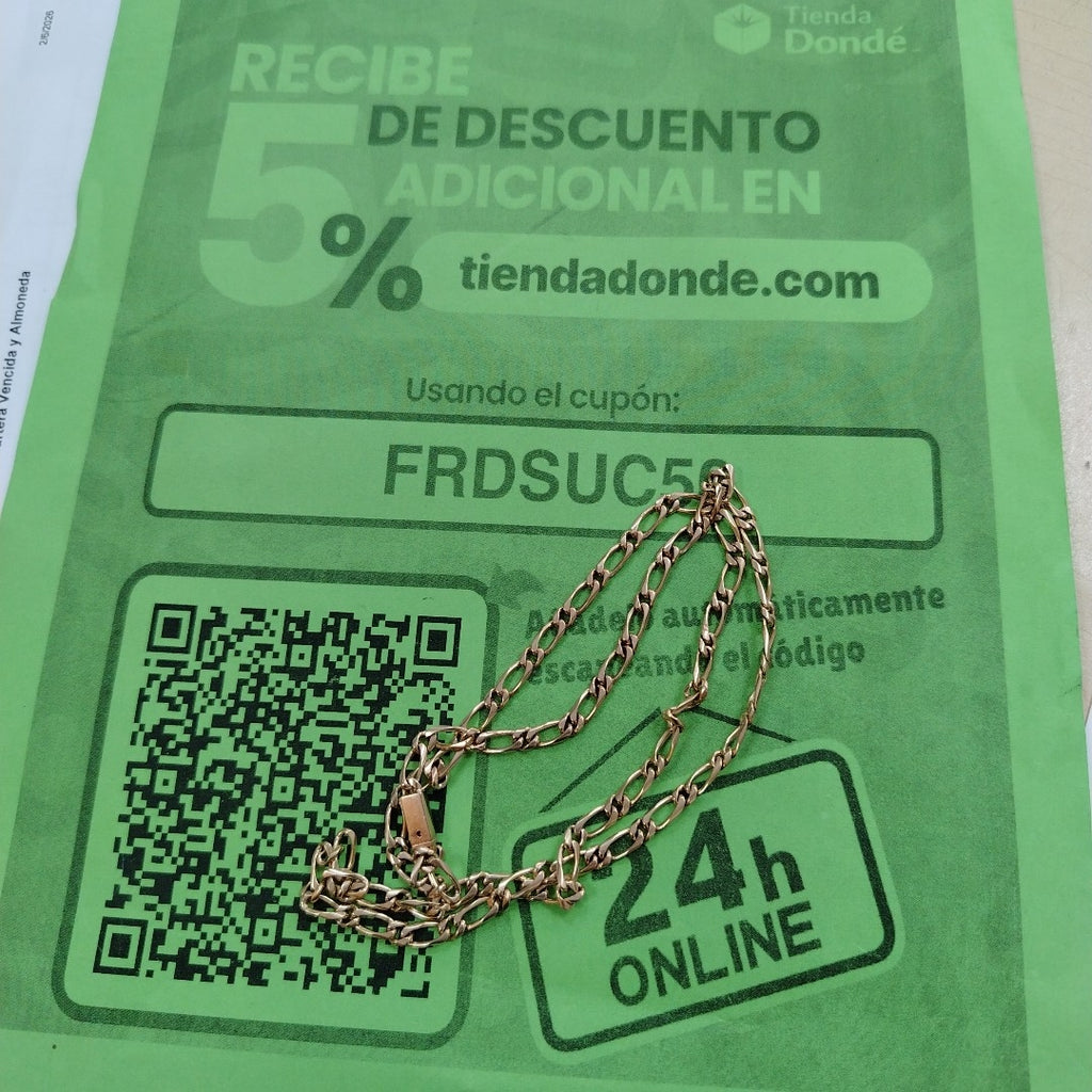 CADENA ORO 14 K 24.2 GRMS (SEMINUEVO)