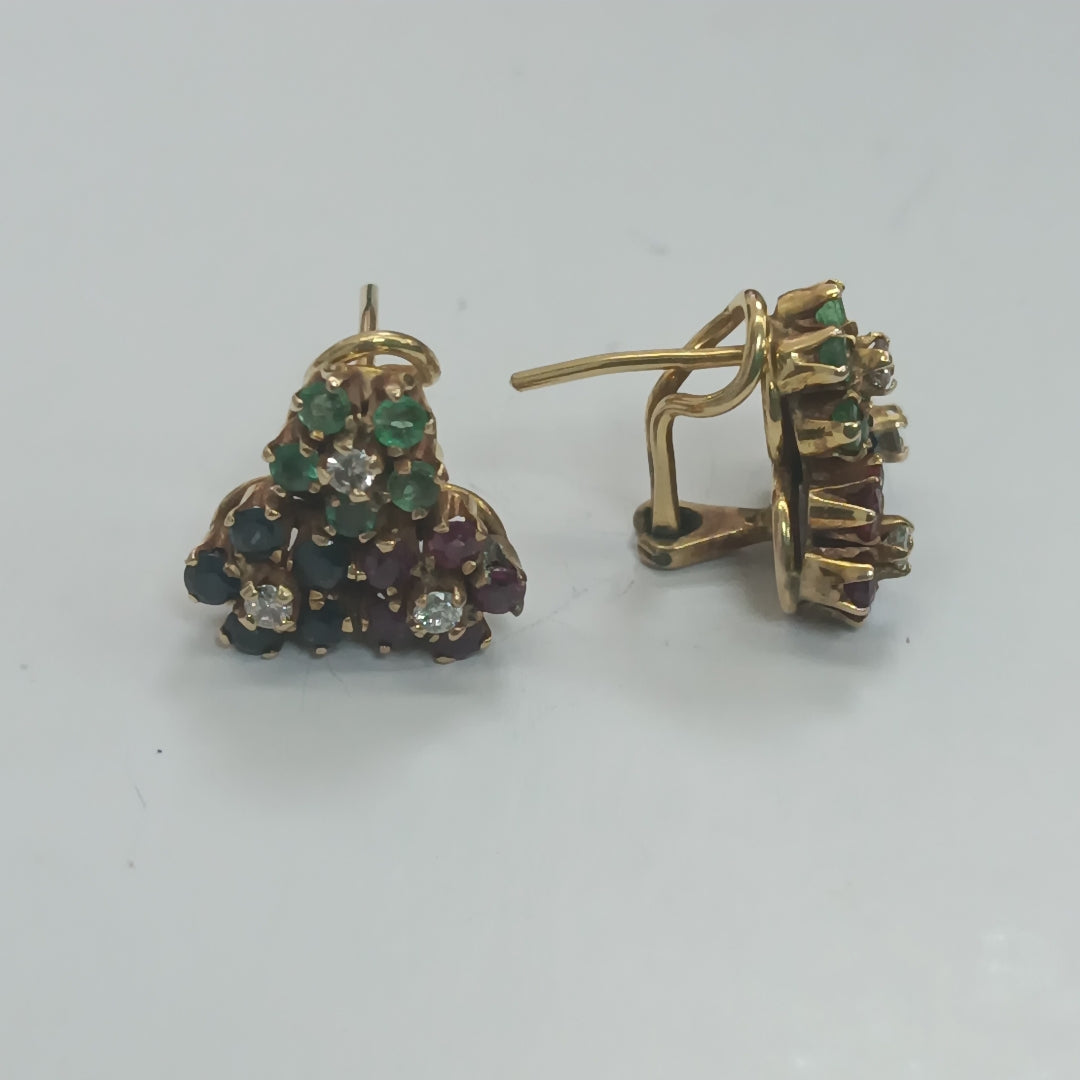 ARRACADAS PAR ORO 14 K 8.2 GRMS (SEMINUEVO)