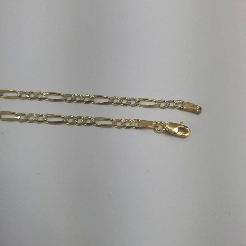 CADENAS TEJIDO 3X1 DIAMANTADO ORO 10K 50 CM 6 GR (NUEVO)