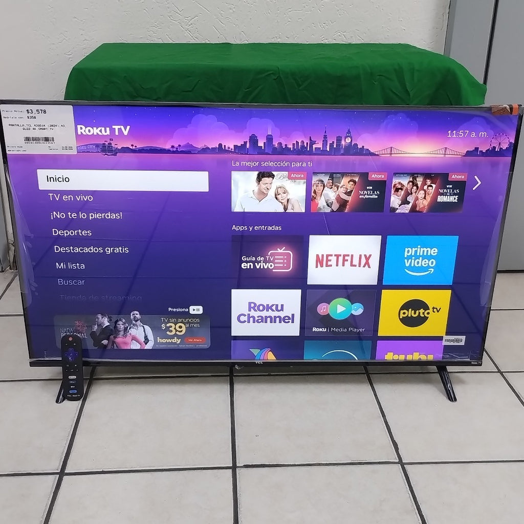 PANTALLA TCL 43Q51K (2024) 43" QLED 4K (SEMINUEVO)