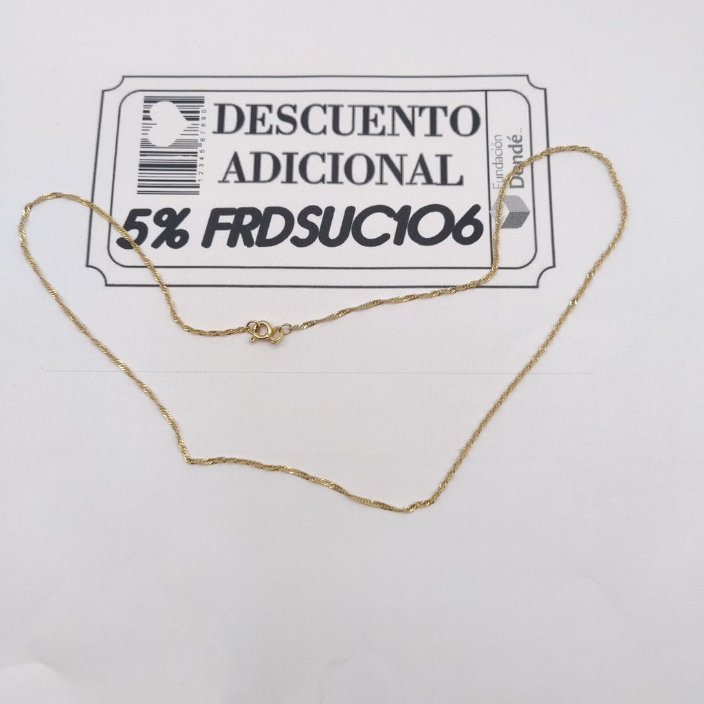 CADENA ORO 14 K 2,00 GRMS (SEMINUEVO)