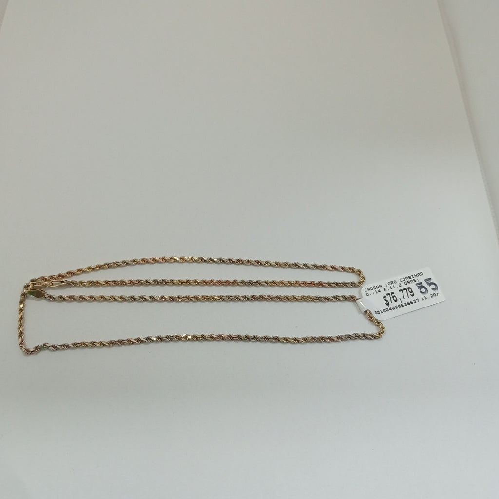 CADENA ORO COMBINADO 14 K 11.2 GRMS (SEMINUEVO)