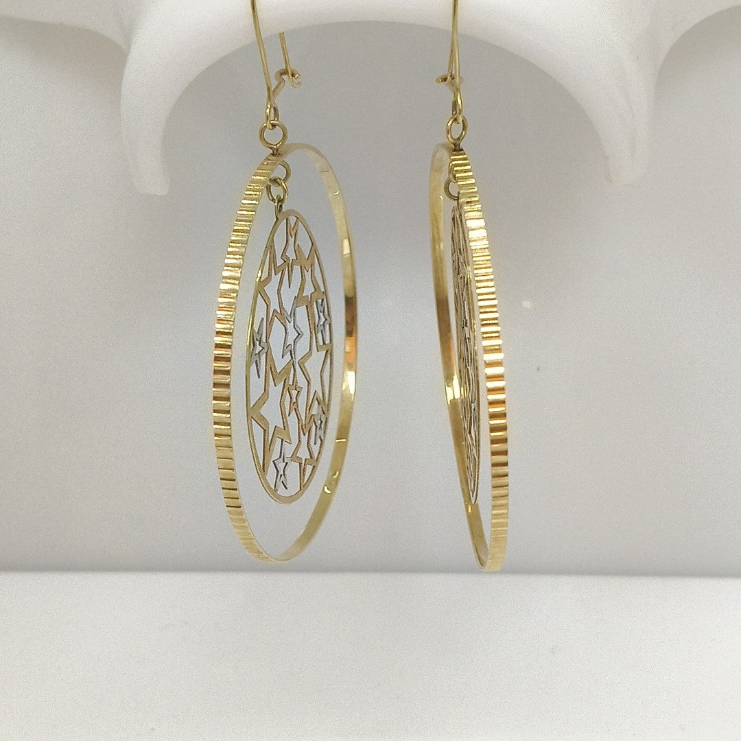 ARETES PAR ORO,ORO BLANCO 14 K 7,10 GRMS (SEMINUEVO)