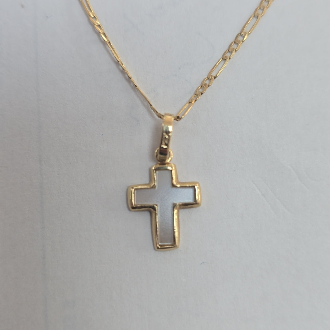 CADENA, CRUZ ORO 14 K 2.7 GRMS (SEMINUEVO)