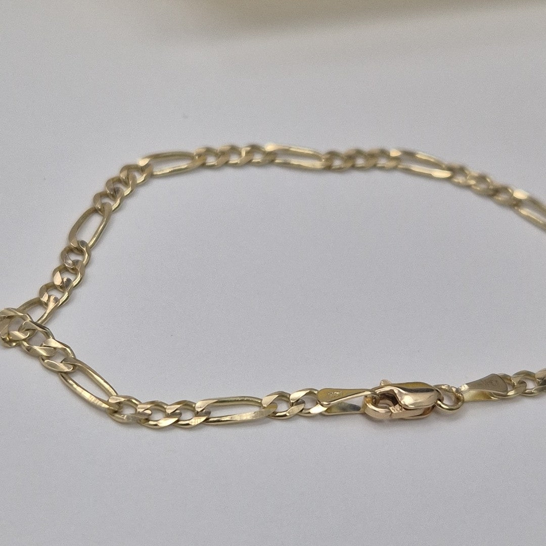 PULSERAS TEJIDO 3X1 ORO 14K 18 CM 2.9 GR (NUEVO)