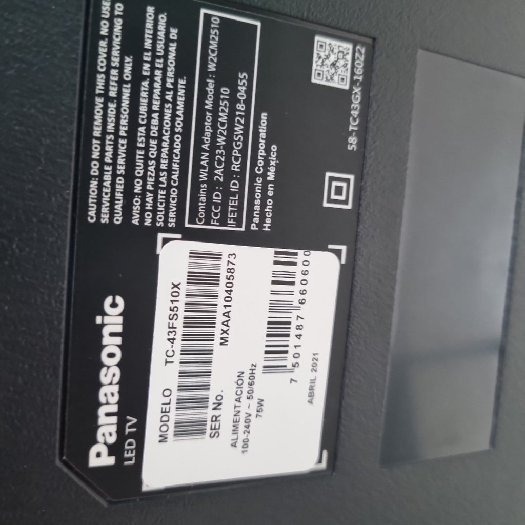 PANTALLA PANASONIC TC-43FS510X (2020) 43" LED FULL HD (SEMINUEVO)