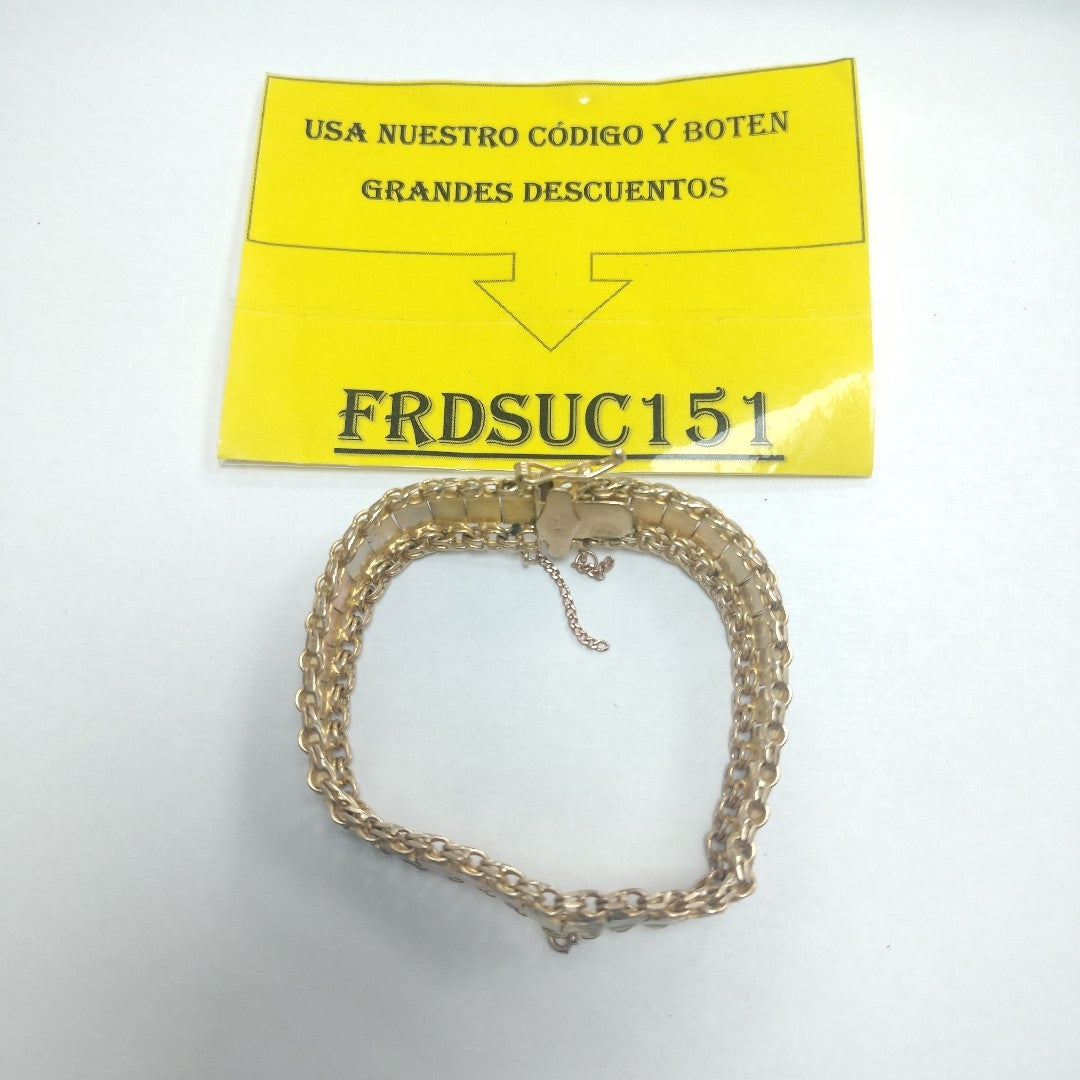 PULSERA ORO, ORO COMBINADO 10 K 27.6 GRMS (SEMINUEVO)