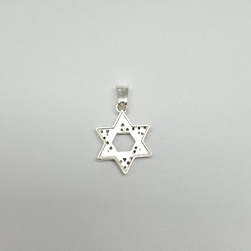 DIJE ESTRELLA DE DAVID C/CIRCONIAS PLATA .925 2.6 GR (NUEVO)