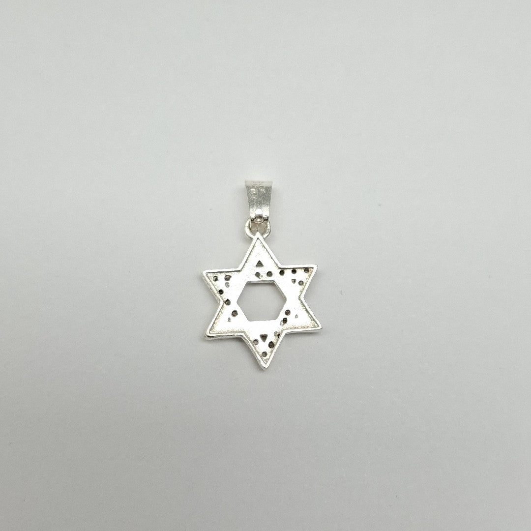 DIJE ESTRELLA DE DAVID C/CIRCONIAS PLATA .925 2.6 GR (NUEVO)