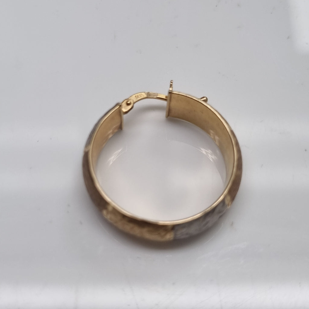 ARRACADAS PAR ORO, ORO COMBINADO 14 K 3 GRMS (SEMINUEVO)