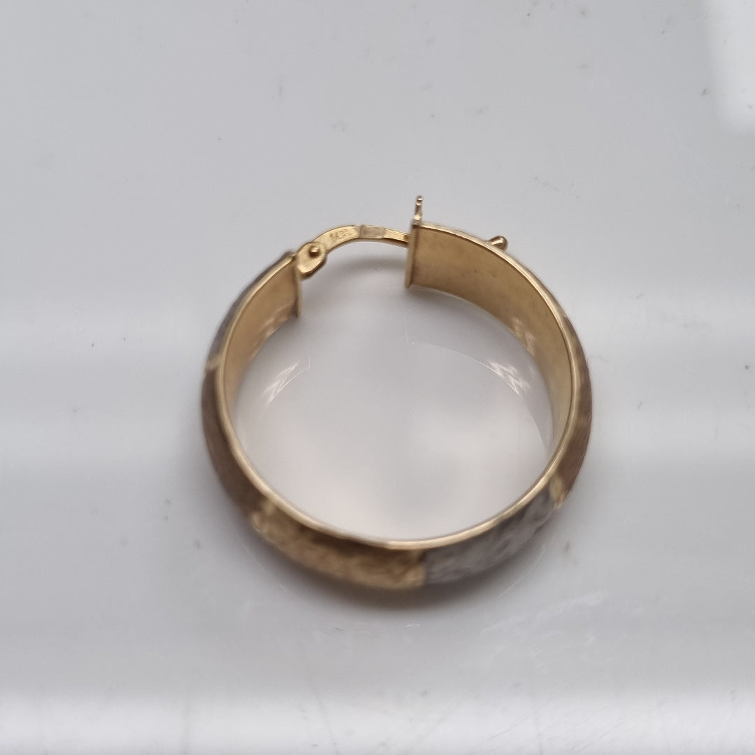 ARRACADAS PAR ORO, ORO COMBINADO 14 K 3 GRMS (SEMINUEVO)