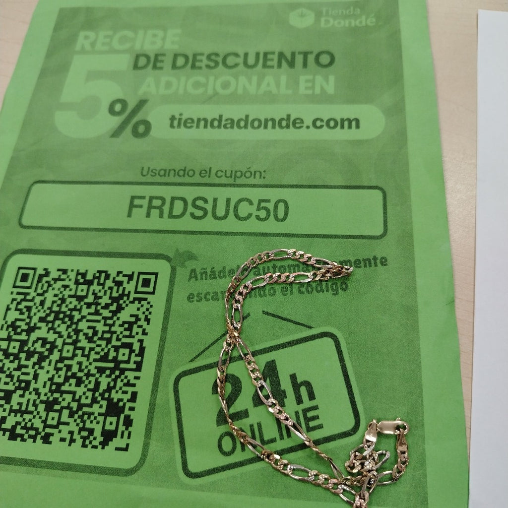 CADENA ORO, ORO COMBINADO 10 K 12.8 GRMS (SEMINUEVO)
