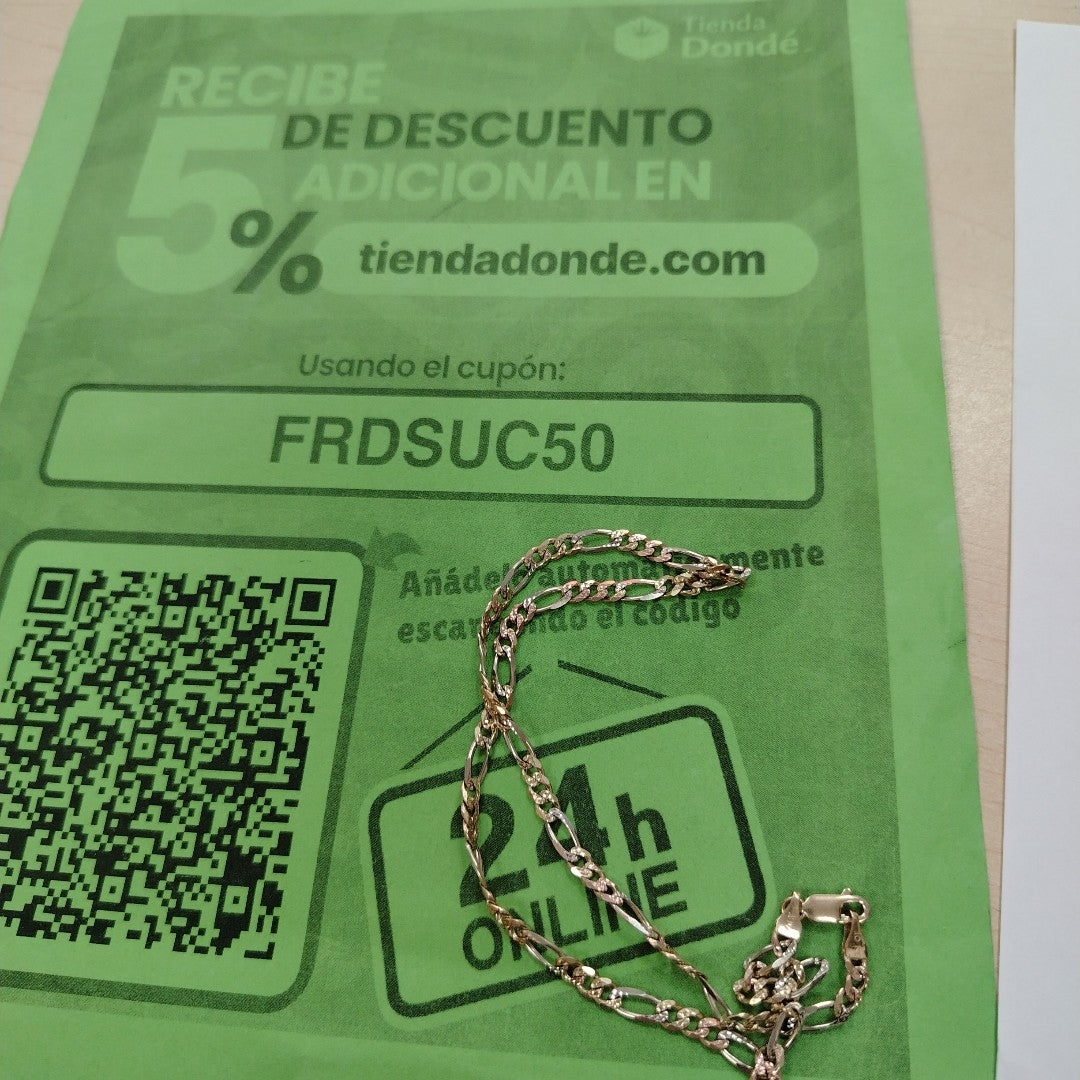CADENA ORO, ORO COMBINADO 10 K 12.8 GRMS (SEMINUEVO)